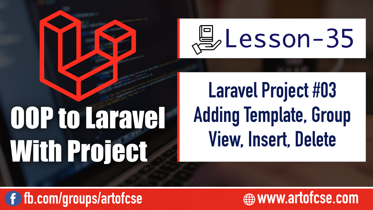 Laravel Project - Adding Template, Group Table View, Insert, Delete